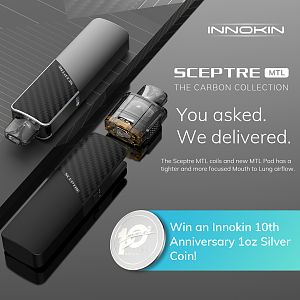 You asked. We delivered! New Release Innokin Sceptre super MTL Carbon collection!