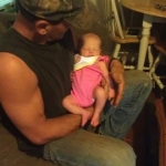 Me holding Arriel baby girl Loralie