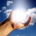 God holding the sun