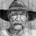 old codger in pencil
