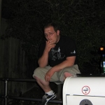Me smoking at disneys california adventure park, confined to the smoking area with my analogs