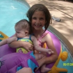 Destiny and Trinity (Grandkids Swimming)