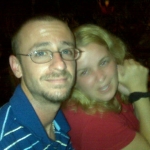 Me and hubby at Rainforest Cafe..