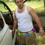 Me in New Braunfels on my families property in a hola skirt! lol
