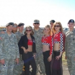 My fellow recruiters and I at the Iowa speedway in Newton, IA with the Iowa Bikini Team!