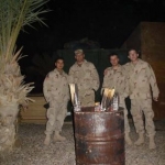 Felix, me, cliff and Scuba Zeb celebratin my Bday with a good ole bonfire.