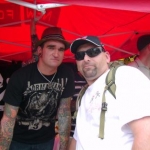 Me and Jordan Pundik, the vocalist of New Found Glory at the Warped tour in '07.