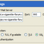 POP3 settings outgoing