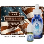 Freedom Juice -  We invite you to come to Halo Country and try our traditional Freedom Juice . Whether you're on the range, or an urban cowboy, you'll love the mild, yet flavorful taste of our Freedom Juice premium blended e-liquid. Offers a subtle tobacco taste overlaid with a sweet tasting top note. A great all-day e-liquid with a nice Throat Hit and great vapor production.