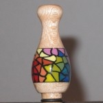 Stained Glass Rainbow Clay on Maple