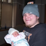 Me and my daughter Hannah when she was born.
