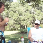 Brother in Law & his best-buddy neighbor. -- They're the two most formidable dudes of any of my own ping-pong arch rivals!