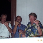 Kauai -- Tres Amigos - giving the local Shaka gesture back at the bungalow-condo