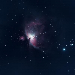 The Great Nebula in Orion - shot from my front yard.  About 45 minutes of tracked exposure.