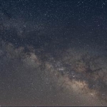 About two hours exposure of the milky way with a 17mm super wide angle over Arizona skies