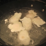 Poaching eggs