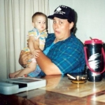 Me- 17 years ago, not my child! Yes it is a very stupid look on my face.
