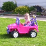 Hannah on the move.