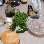 Shrimp toast prep