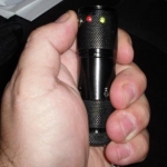 black flashlight mod with two leds