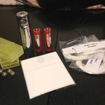 VapeMail 010913. LOTS of silia wick (0.6mm, 0.8mm and 1mm), two new 18650 IMRs, my new SB, some battery case, some 510-901 adapters, and a White Carbon Fiber J-Wrap for the SB.