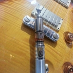 Poldiac #358 - Polished Caps and Button. Polished Body Tube. Polished Slotted Brass Shirt - Brushed SS Pants (18350 Mode)