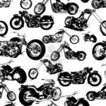 12353239 seamless retro motorbike background
