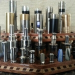 Some gear in the standup mod holder by PV Ecig Holder.