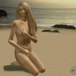 "Modesty" One of my more involved Daz renderings. A favorite of mine.
