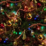 christmas tree colourful seamless