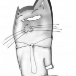 a sketch of my cat-lke "work persona" that I did