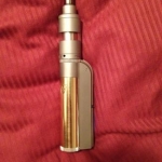Steam Monkey ZNA w/ Russian 91% ohman drip tip. The Steam monkey tube doesn't line up in the center, but it doesn't bother me.