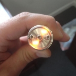 30 gage
5 wraps per side
.7ohm