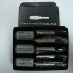 i.  Screwdriver E-NI Spares Pack (Silver) â€“ RM 135

5 pcs 901 atomizer â€“ Silver
3 pcs ICR18350 Protected Lithium Battery