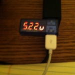 Charger Doctor measuring volts between my cell phone and my new 5 port Anker USB charger