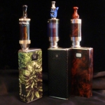 MVPs - two with 510 connections and one with an 808 connection from Smokeless Image. All skinned. Two topped with Vivi Nova Champions and the leftmost has an 808 Aspire tank from Smokeless Image.