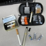 The ego kit, old Njoy Npro and travel cases