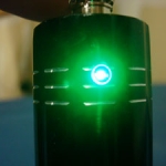2mm green flat top LED. Mounted semi-flush.