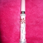 My first attempt at "blingin" my pink ego-T pv. There's a diamond in the middle of the button too! :D