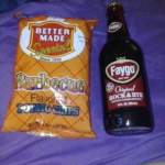 Rock & Rye, and BBQ Bettermade chips? YES PLEASE! [I'm so used to having these at my disposal when i lived in MI, and now there not here in AZ unless you go to Phoenix and pay out the .... T_T!]