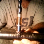 PVC tube mod built due to battery breaking the night before.