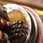IMG 0744 9 strand 32 ga nichrome 80 spun then reverse spun onto 20 ga nichrome 80 .08ohms