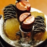 IMG 0737 double helix 34 ga nichrome 60 claptoned on 26 ga kanthal .13 ohm
