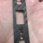 Reverse view of 18650 carbon fiber chip plate.