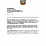 Supervisor Jim Desmond San Diego Ban Statement