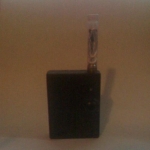 5v black boxmod with 2.4ohm pink clearomizer.