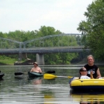 Kayaking on the river