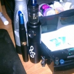 My dremel purchased just to make holes, and my lil drawers of vapey stuff...