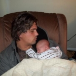 My hubby and my new baby!