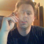 Only pic I was able to get of the vapor from vaping on my new KGO. (time delay on webcam).